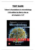 Test bank for Talaro&rsquo;s foundations in microbiology  11th edition by Barry che ss  all chapters 1-27 complete