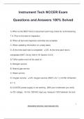 Instrument Tech NCCER Exam Questions and Answers 100&percnt; Solved