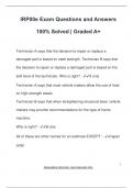 IRP00e Exam Questions and Answers  100&percnt; Solved &vert; Graded A&plus;