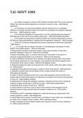 TJC GOVT 2305 QUESTIONS WITH DETAILED VERIFIED ANSWERS 2025&sol;2026  &lpar;100&percnt; CORRECT ANSWERS&rpar; &sol;ALREADY GRADED A&plus;