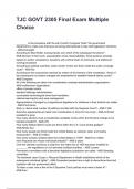 TJC GOVT 2305 Exam  With Correct Questions And Answers 2025&sol;2026 &lpar;ALL BUNDLED HERE&excl;&excl;&excl;&rpar;