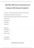 LSU POLI 2051 Exam 3 Questions and  Answers 100&percnt; Solved &vert; Graded A&plus;
