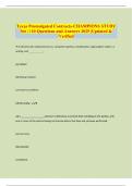 Texas Promulgated Contracts-CHAMPIONS STUDY Set &vert; 110 Questions and Answers 2025 &vert;Updated & Verified