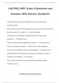 LSU POLI 2051&colon; Exam 4 Questions and  Answers 100&percnt; Solved &vert; Graded A&plus;