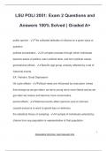 LSU POLI 2051&colon; Exam 2 Questions and  Answers 100&percnt; Solved &vert; Graded A&plus;