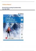 SOLUTION MANUAL For Financial Accounting Fundamentals&comma; 8th Edition By John Wild&comma;&vert; All  Chapters 1 - 13 Covered &vert;Complete Guide A&plus;