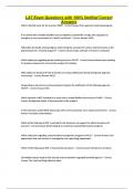 LAT Exam Questions with 100&percnt; Verified Correct Answers