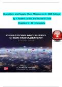 Operations and Supply Chain Management&comma; 16th Edition &Tab; by F&period; Robert Jacobs and Richard Chase Chapters 1 - 22 &vert; Complete