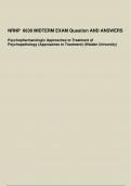 NRNP 6630 MIDTERM EXAM Question AND ANSWERS Psychopharmacologic Approaches to Treatment of Psychopathology &lpar;Approaches to Treatment&rpar; &lpar;Walden University