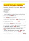 Real Estate Salesperson California State Exam with  questions and correct answers &sol;&sol;latest update