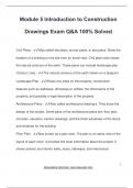 Module 5 Introduction to Construction  Drawings Exam Q&A 100&percnt; Solved