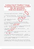 Louisiana Class D "Chauffeur's" License Test questions with correct answers LATEST 2025&period; 100&plus; QUESTIONS SURE PASS GRADED AT A&plus;