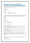 BTEC 3320 Exam 100 questions AND CORRECT DETAILED ANSWERS&sol;&sol;GRADED A&plus;