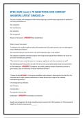 BTEC 3320 Exam 1 70 QUESTIONS AND CORRECT ANSWERS LATEST GRADED A&plus;