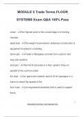MODULE 5 Trade Terms FLOOR  SYSTEMS Exam Q&A 100&percnt; Pass