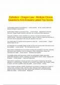 Oregon Law Esthetics bundled exam latest update 100&percnt; verified