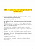 NCE-Assessments And Testing Verified And Updated 2025&period;