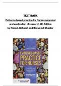 test bank  for Evidence based practice for Nurses appraisal  and application of research 4th Edition  by Nola A&period; Schmidt and Brown All Chapter