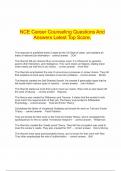  NCE Career Counseling Questions And Answers Latest Top Score&period;