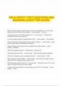FIELD SAFETY CSST QUESTIONS AND ANSWERS LATEST TOP SCORE&period;