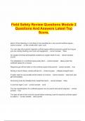   Field Safety Review Questions Module 2 With Complete Solutions Latest Top Score&period; Review Questions Module 2 With Complete Solutions Latest Top Score&period;