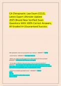 CA Chiropractic Law Exam &lpar;CCLE&rpar;&comma; Latest Expert Ultimate Update 2025&vert;Brand New Verified Exam Questions With 100&percnt; Correct Answers&comma; All Graded A&plus;&vert;Guaranteed Success&period;