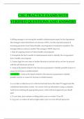CERTIFIED HEALTHCARE CONSTRUCTOR &lpar;CHC&rpar; 2024  -2025 PRACTICE EXAM QUESTIONS AND CORRECT DETAILED ANSWERS 