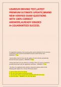 USAREUR DRIVING TEST&comma;LATEST PREMIUM ULTIMATE UPDATE&vert;BRAND NEW VERIFIED EXAM QUESTIONS WITH 100&percnt; CORRECT ANSWERS&comma;ALREADY GRADED A&plus;&vert;GUARANTEED SUCCESS&period;