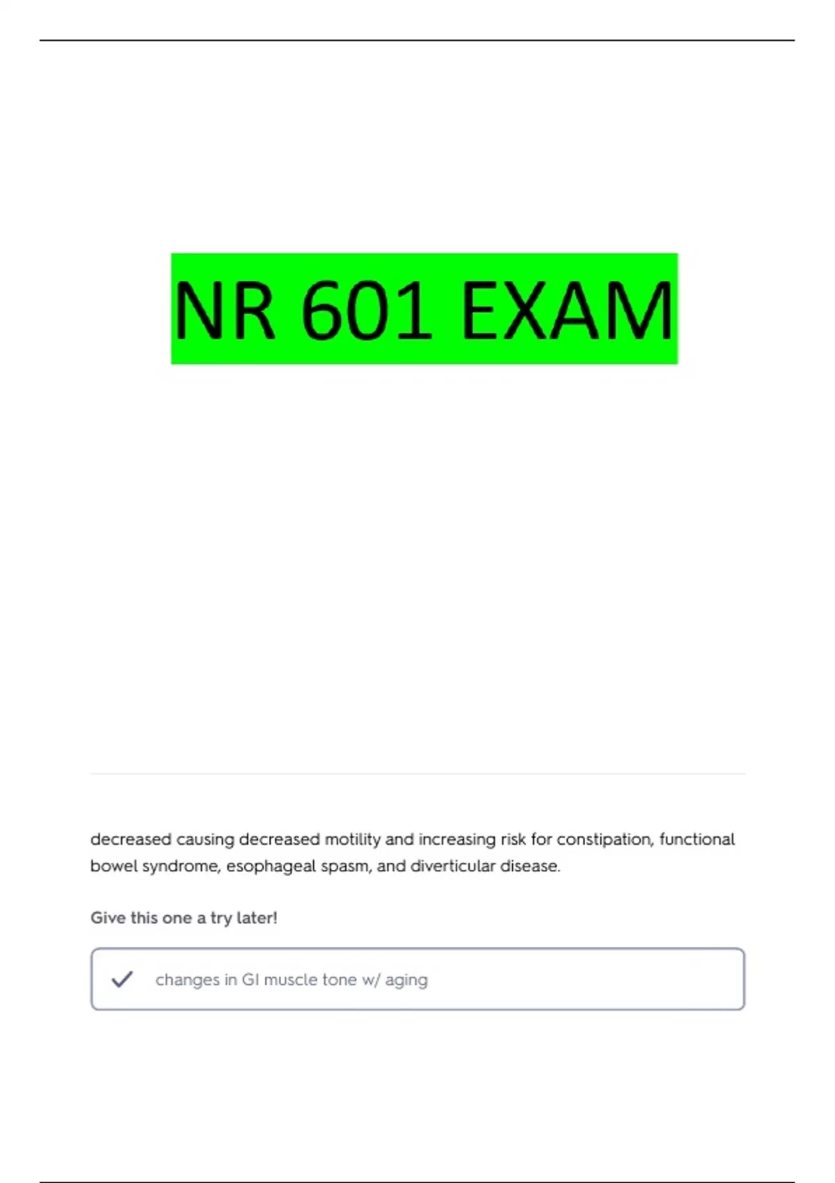 NR 601 week 1 (developmental changes) - Nr 601 - Stuvia US
