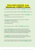 PSM I e PSPO I UPDATED Exam  Questions and CORRECT Answers