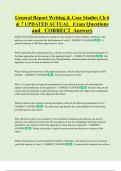 Report Writing  Bundled Exam Questions and CORRECT Answers