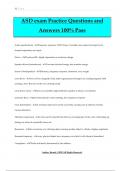 ASD exam Practice Questions and Answers 100&percnt; Pass