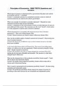 Principles of Economics - D089 TESTS Questions and Answers