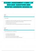 ECS2601 ASSESSMENT 4 SEM 1 OF 2025-2026  QUESTIONS AND VERIFIED ANSWERS GRADED A&plus;