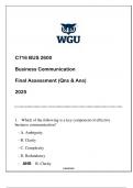 BUS 2600 &lpar;WGU C716&rpar; Business Communication FA &lpar;Qns & Ans&rpar; 2025&period;