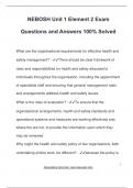 NEBOSH EXAM PACKAGE DEAL QUESTIONS AND VERIFIED DETAILED ANSWERS &vert; 100&percnt; GUARANTEED PASS &vert; ALREADY GRADED A&plus;
