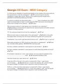 Georgia CO Exam - WDO Category Questions And Answers With Verified Tests 100&percnt; Correct Answers