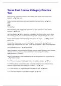 Texas Pest Control Category Practice Test Questions And Answers With Verified Tests 100&percnt; Correct Answers