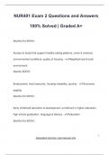 NUR401 Exam 2 Questions and Answers  100&percnt; Solved &vert; Graded A&plus;