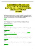 AMLS PRETEST AND POST TEST QUESTIONS AND ANSWERS 2025-2026&period;WITH 100&percnt; CORRECT ANSWERS GRADED A&plus; &lpar;VERIFIED&rpar;  Graded A&plus;