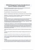 HESI RN Management Practice Exam Questions & Answers Complete with Rationales