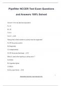 Pipefitter NCCER Test Exam Questions  and Answers 100&percnt; Solved