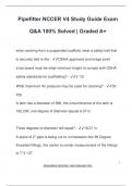 Pipefitter NCCER V4 Study Guide Exam  Q&A 100&percnt; Solved &vert; Graded A&plus;