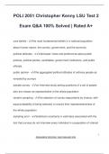 POLI 2051 Christopher Kenny LSU Test 2 Exam Q&A 100&percnt; Solved &vert; Rated A&plus;