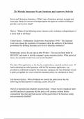 214 Florida Insurance Exam Questions and Answers &lpar;Solved&rpar;
