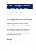 WGU D265 Critical Thinking&colon; Reasoning And Evidence &ndash; Actual Exam Assessment 2025 Questions With Correct Answers 