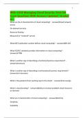 WGU C838 Managing Cloud Security&colon; Final OA Exam Questions With Answers Updated &vert; Graded A&plus;&period;