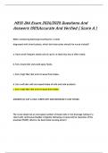 HESI 266 Exam 2024&sol;2025 Questions And  Answers 100&percnt;Accurate And Verified &lpar; Score A &rpar;
