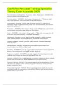 CanFitPro Personal Training Specialist Theory Exam Accurate 100&percnt;