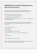 NUR335 Exam 2 Study Guide questions with correct answers 